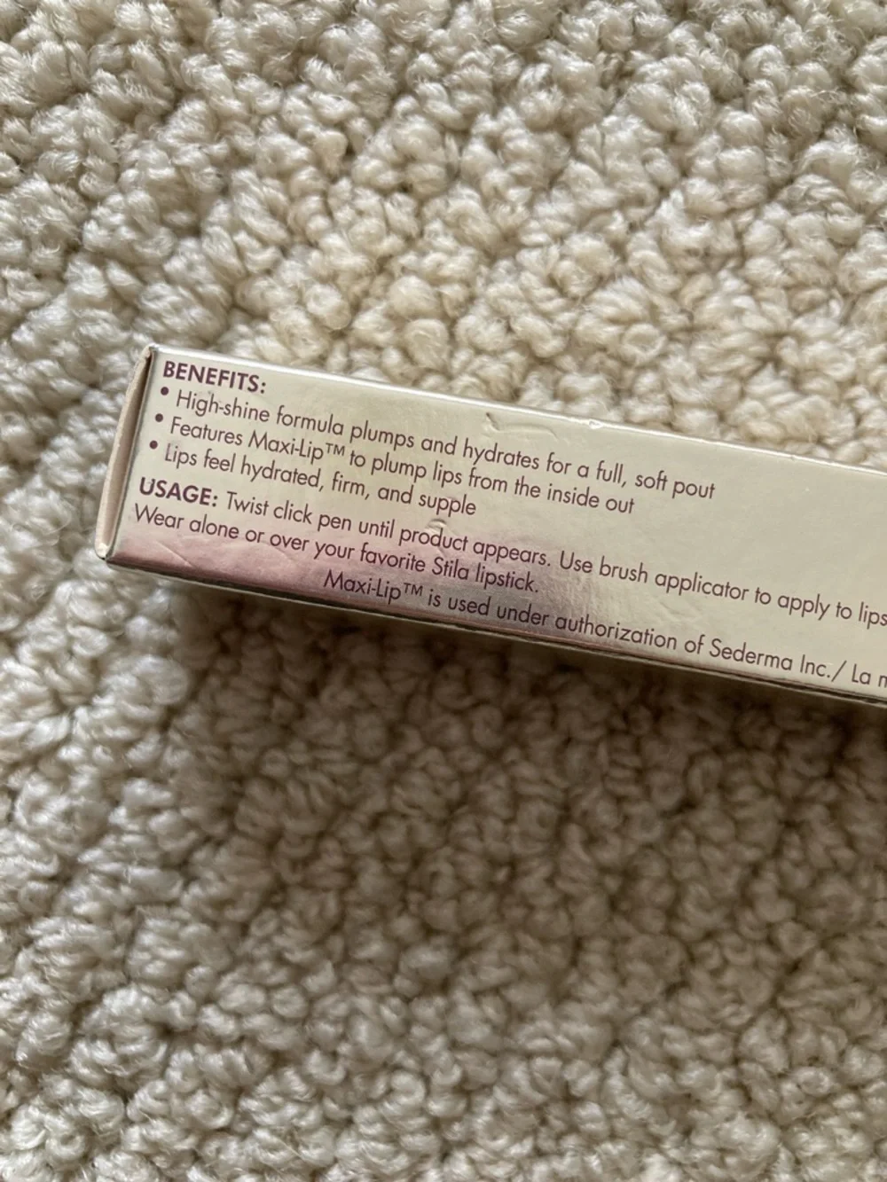 Stila Plumping Lip Glaze Gloss in Hazelnut Brown Red 0.11 fl oz Full Size NIB